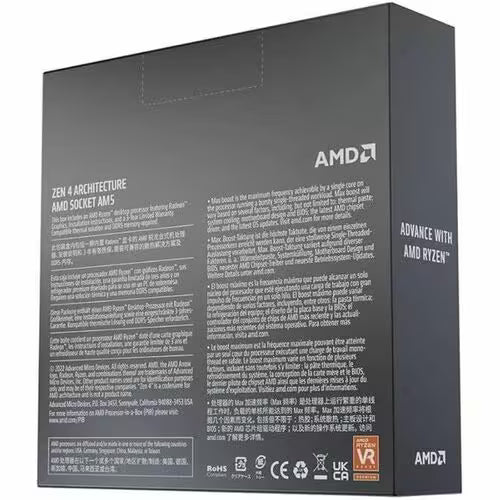 AMD Ryzen 5 7600X 6 Cores AM5 12 Threads 4.70 GHz 5.3GHz Overclocking Processor without Cooler