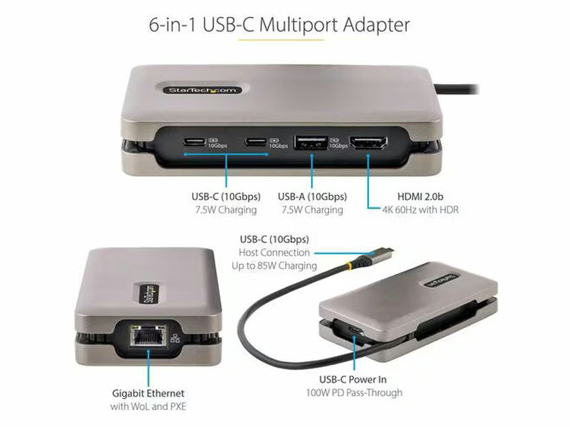 StarTech DKT31CH2CPD3 USB 3.2 Gen 2 Type C Docking Station for Notebook, Workstation