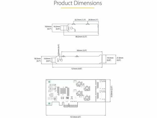 StarTech SATA Controller, Serial ATA/600, PCI Express 2.0 x4, Plug-in Card