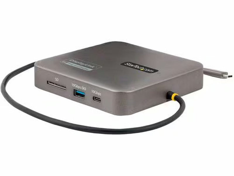 StarTech USB-C Multiport Adapter, Dual HDMI Video, 4K 60Hz, 2-Port USB-A/USB-C 10Gbps Hub, 100W PD, GbE, SD, 22" 56cm Cable