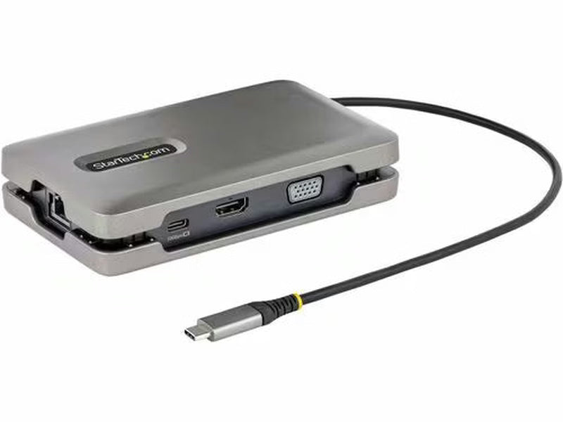 StarTech USB-C Multiport Adapter w/USB-C DP Alt Mode Video/4K HDMI/VGA, USB-C Dual Monitor Docking Station, Type C Mini Dock/MST Hub