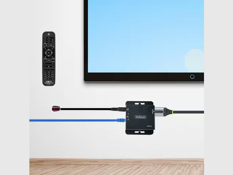 StarTech 4K HDMI Extender over CAT6/CAT5 Ethernet Cable, 4K 30Hz or 1080p 60Hz Video Extender, HDMI Transmitter and Receiver Kit