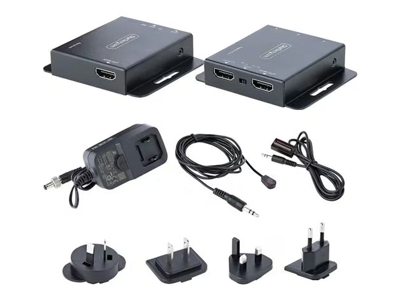StarTech 4K HDMI Extender over CAT6/CAT5 Ethernet Cable, 4K 30Hz or 1080p 60Hz Video Extender, HDMI Transmitter and Receiver Kit