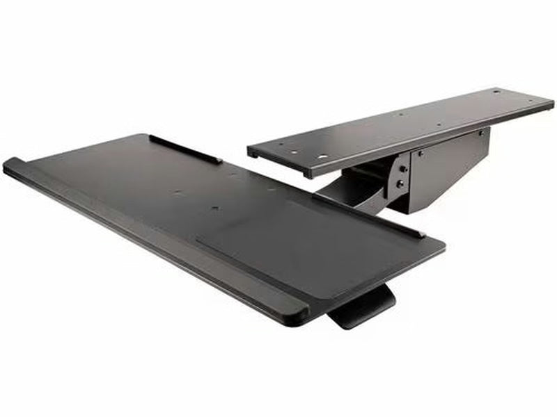 StarTech Under Desk Keyboard Tray, Height Adjustable Keyboard and Mouse Tray 10" x 26" , Ergonomic Computer Keyboard Tray w/Mouse Pad