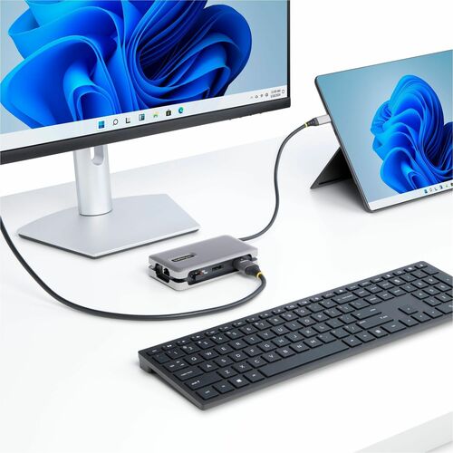 StarTech USB-C Multiport Adapter, 4K 60Hz HDMI/DP, 3-Port USB Hub, 100W PD Pass-Through