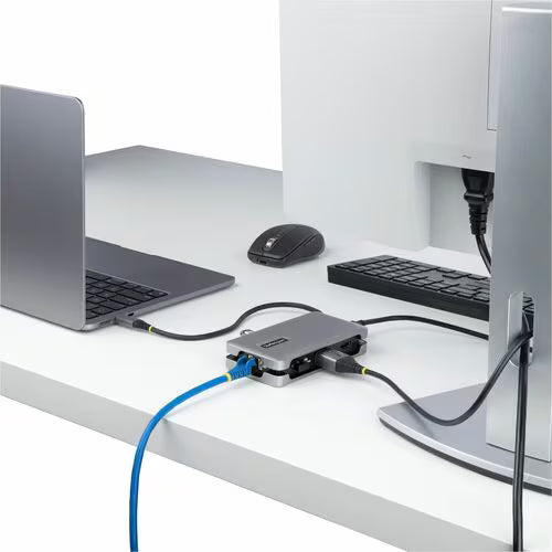StarTech USB-C Multiport Adapter, 4K 60Hz HDMI/DP, 3-Port USB Hub, 100W PD Pass-Through