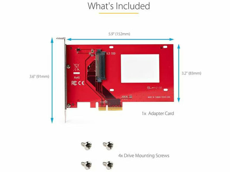 StarTech U.3 to PCI Express Adapter