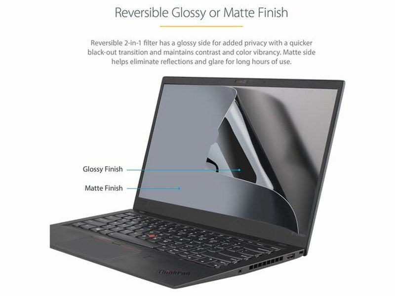 StarTech 17.3-inch 16:9 Laptop Privacy Filter, Anti-Glare Privacy Screen w/51% Blue Light Reduction, +/- 30° View Angle