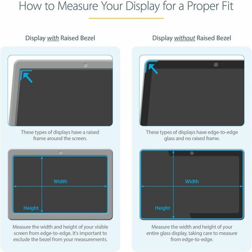 StarTech 17.3-inch 16:9 Laptop Privacy Filter, Anti-Glare Privacy Screen w/51% Blue Light Reduction, +/- 30° View Angle