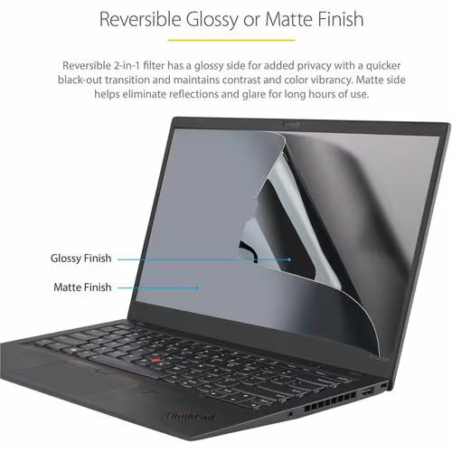 StarTech 15.6-inch 16:9 Laptop Privacy Filter, Anti-Glare Privacy Screen w/51% Blue Light Reduction, +/- 30° View Angle