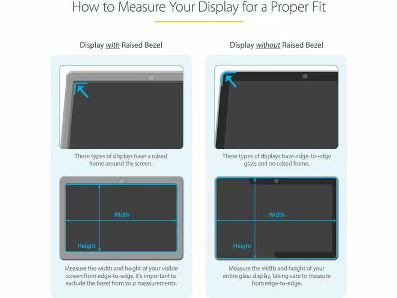 StarTech 15.6-inch 16:9 Laptop Privacy Filter, Anti-Glare Privacy Screen w/51% Blue Light Reduction, +/- 30° View Angle