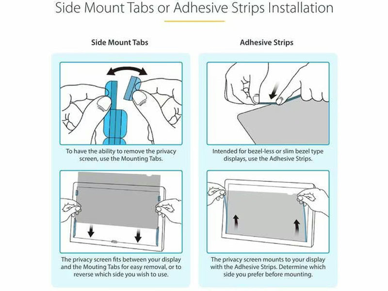 StarTech 24-inch 16:9 Gold Monitor Privacy Screen