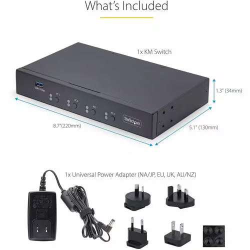 StarTech 4-Port KM Switch with Mouse Switching