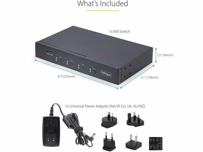 StarTech 4-Port KM Switch with Mouse Switching