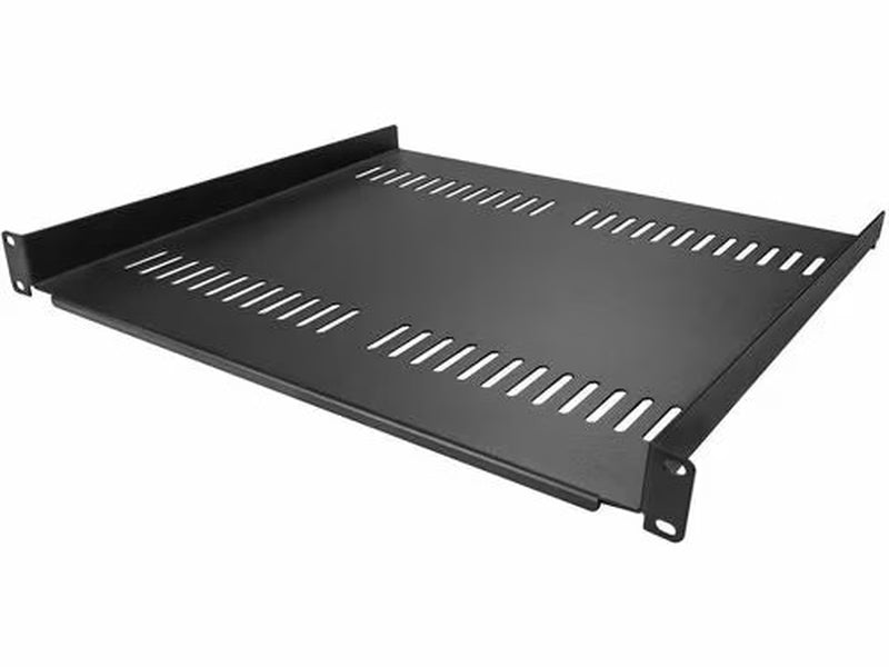 StarTech 2-Pack 1U Server Rack Shelf, Vented Universal Rack Mount Cantilever Shelf, For 19" Rack/Cabinet, Heavy-Duty Steel, 44lb/20kg Capacity, 16" Deep Tray