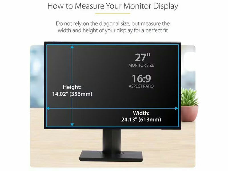 StarTech 27-inch 16:9 Computer Monitor Privacy Screen