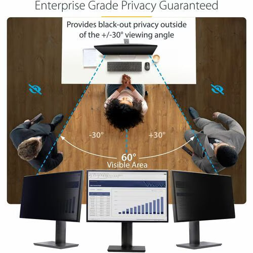 StarTech 24-inch 16:10 Computer Monitor Privacy Screen, Hanging Acrylic Filter