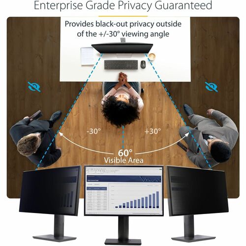 StarTech 24-inch 16:9 Computer Monitor Privacy Screen Protector/Shield