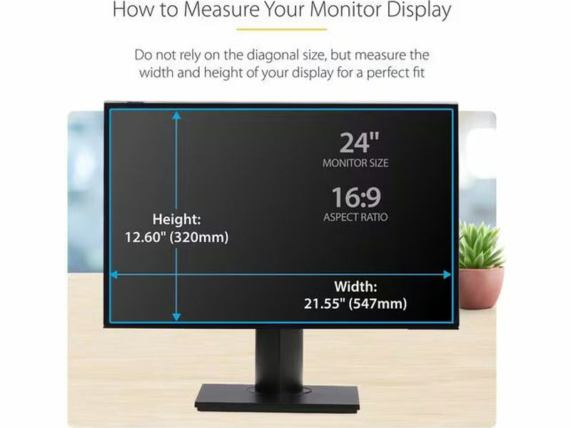 StarTech 24-inch 16:9 Computer Monitor Privacy Screen