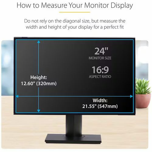 StarTech 24-inch 16:9 Computer Monitor Privacy Screen Protector/Shield
