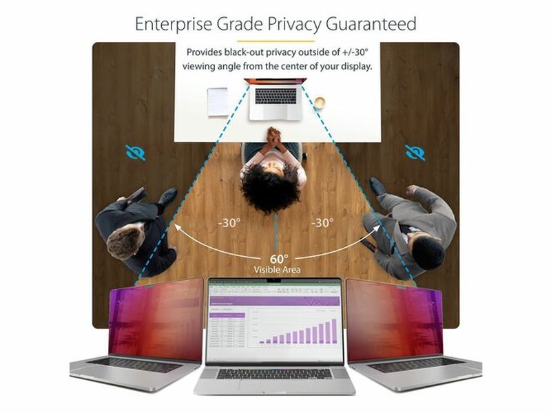 StarTech Plastic Anti-glare Privacy Screen Filter for 14" MacBook Pro