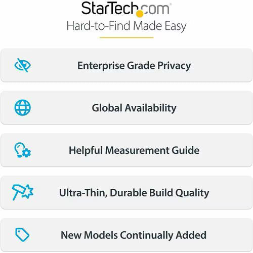 StarTech 13.3-inch 16:9 Flip-Up Privacy Screen with Touch, Anti-Glare Blue Light Filter, Laptop Monitor Screen Protector