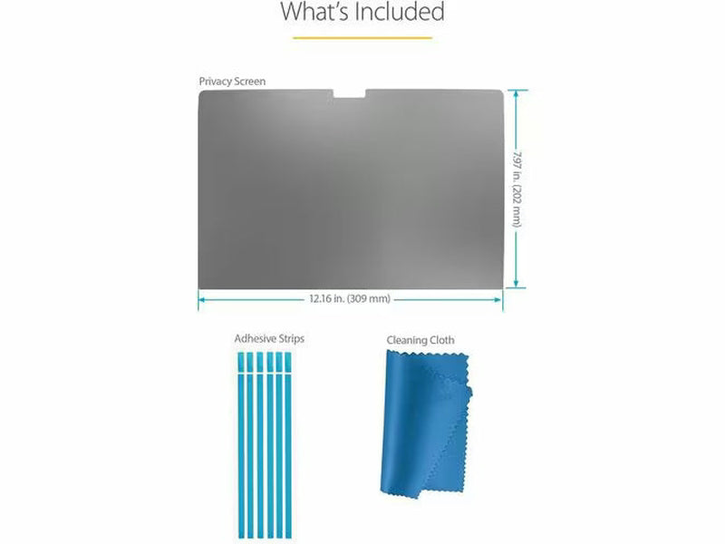 StarTech 13.3-inch Flip-Over Laptop Privacy Screen for MacBook Pro, Anti-Glare and Blue Light Reduction Privacy Filter, Screen Protector with +/- 30 Deg. View Angle