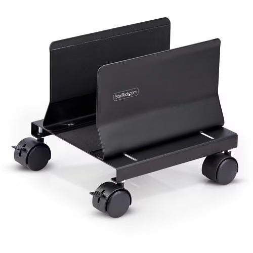 StarTech Computer Tower Cart, Rolling Mobile CPU Caddy on Wheels/Casters, Max Load 46.3lb/21kg, Adjustable PC Case Mount, Desktop Floor Stand, Steel Dolly