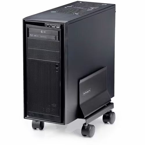 StarTech Computer Tower Cart, Rolling Mobile CPU Caddy on Wheels/Casters, Max Load 46.3lb/21kg, Adjustable PC Case Mount, Desktop Floor Stand, Steel Dolly
