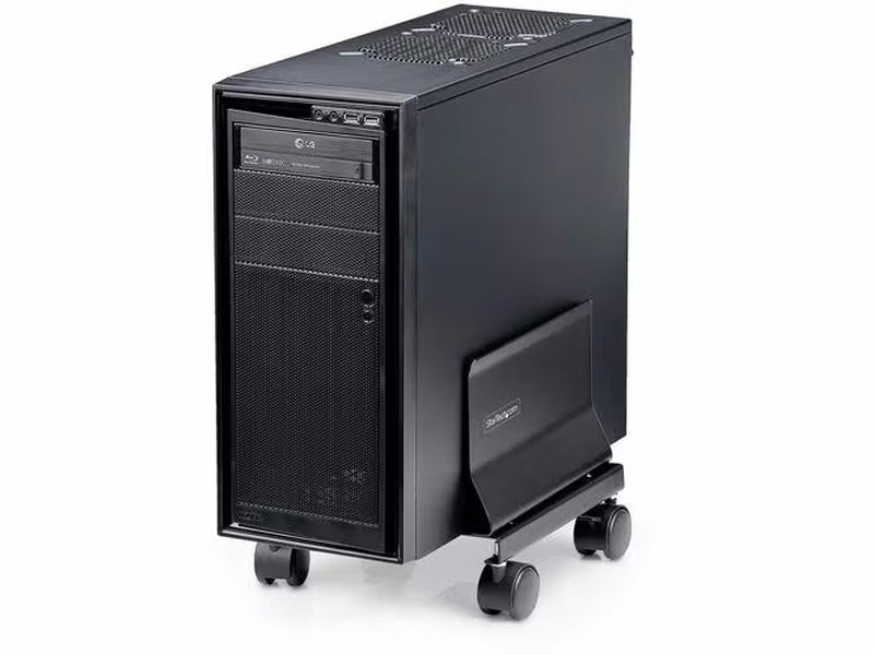 StarTech Computer Tower Cart, Rolling Mobile CPU Caddy on Wheels/Casters, Max Load 46.3lb/21kg, Adjustable PC Case Mount, Desktop Floor Stand, Steel Dolly