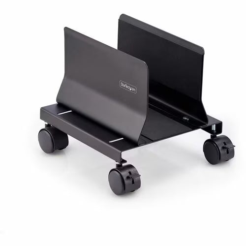 StarTech Computer Tower Cart, Rolling Mobile CPU Caddy on Wheels/Casters, Max Load 46.3lb/21kg, Adjustable PC Case Mount, Desktop Floor Stand, Steel Dolly