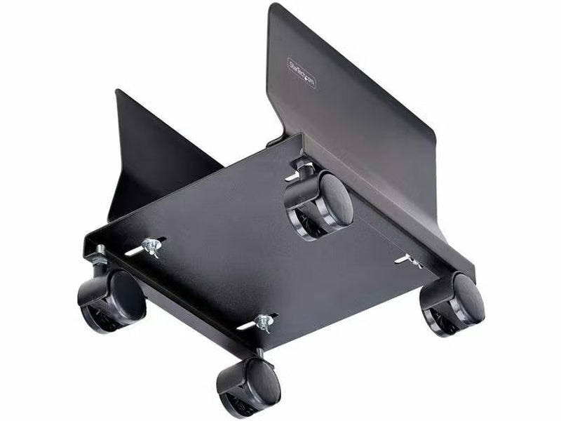 StarTech Computer Tower Cart, Rolling Mobile CPU Caddy on Wheels/Casters, Max Load 46.3lb/21kg, Adjustable PC Case Mount, Desktop Floor Stand, Steel Dolly