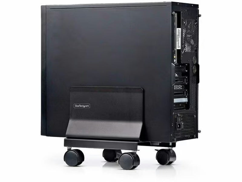 StarTech Computer Tower Cart, Rolling Mobile CPU Caddy on Wheels/Casters, Max Load 46.3lb/21kg, Adjustable PC Case Mount, Desktop Floor Stand, Steel Dolly