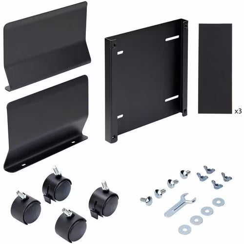 StarTech Computer Tower Cart, Rolling Mobile CPU Caddy on Wheels/Casters, Max Load 46.3lb/21kg, Adjustable PC Case Mount, Desktop Floor Stand, Steel Dolly