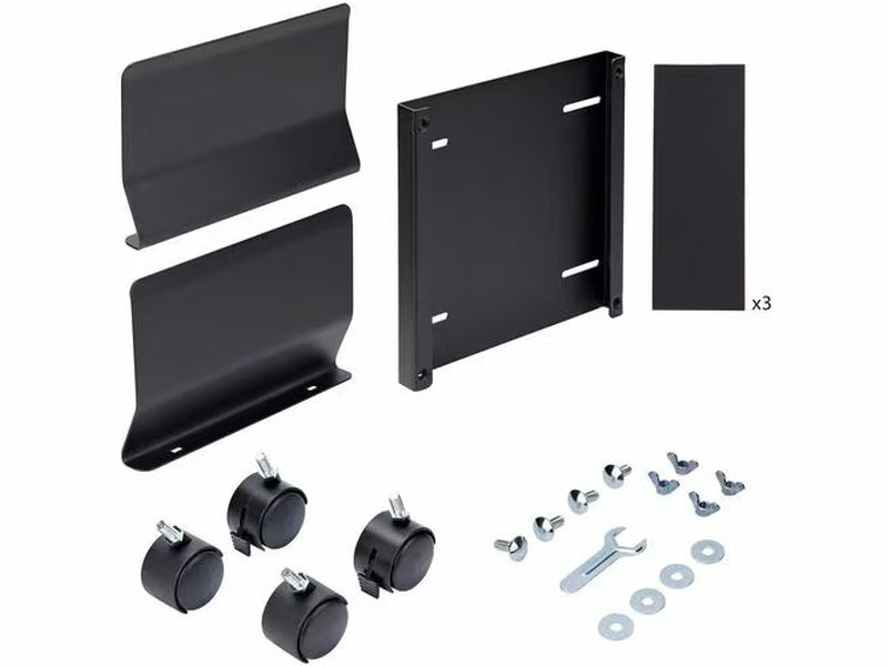 StarTech Computer Tower Cart, Rolling Mobile CPU Caddy on Wheels/Casters, Max Load 46.3lb/21kg, Adjustable PC Case Mount, Desktop Floor Stand, Steel Dolly