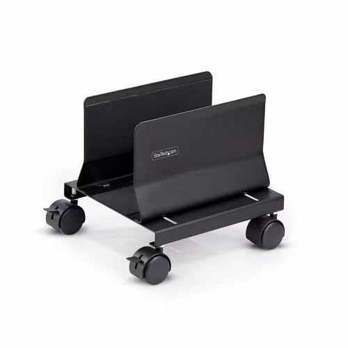 StarTech Computer Tower Cart, Rolling Mobile CPU Caddy on Wheels/Casters, Max Load 46.3lb/21kg, Adjustable PC Case Mount, Desktop Floor Stand, Steel Dolly