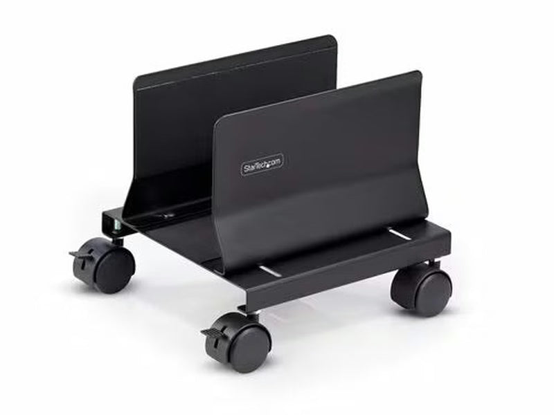 StarTech Computer Tower Cart, Rolling Mobile CPU Caddy on Wheels/Casters, Max Load 46.3lb/21kg, Adjustable PC Case Mount, Desktop Floor Stand, Steel Dolly