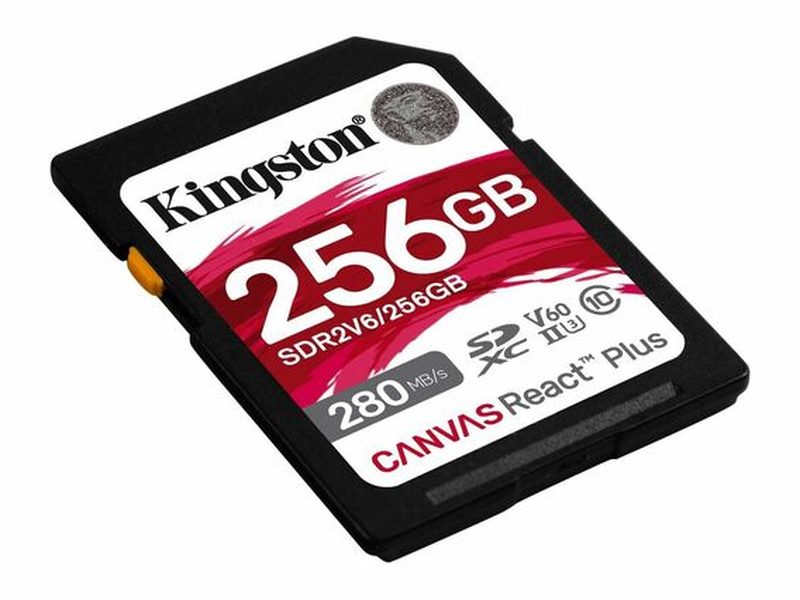 Kingston Canvas React Plus V60 SDXC 256GB Memory Card