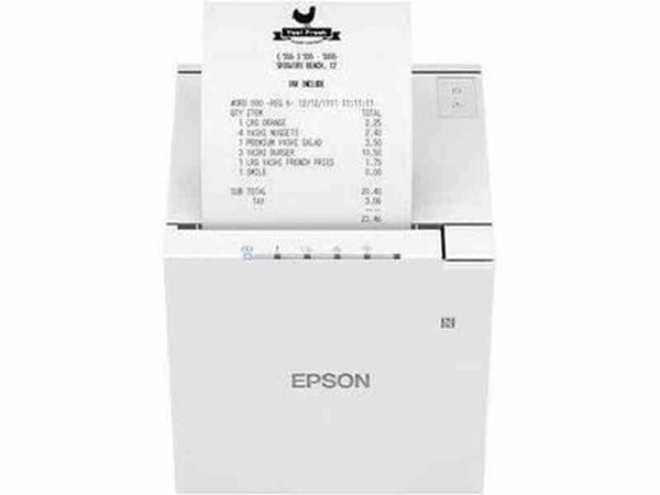 EPSON C31CK50201 TM-M30III White Receipt Printer with Built-In USB & Ethernet. Power Supply & Cable Included