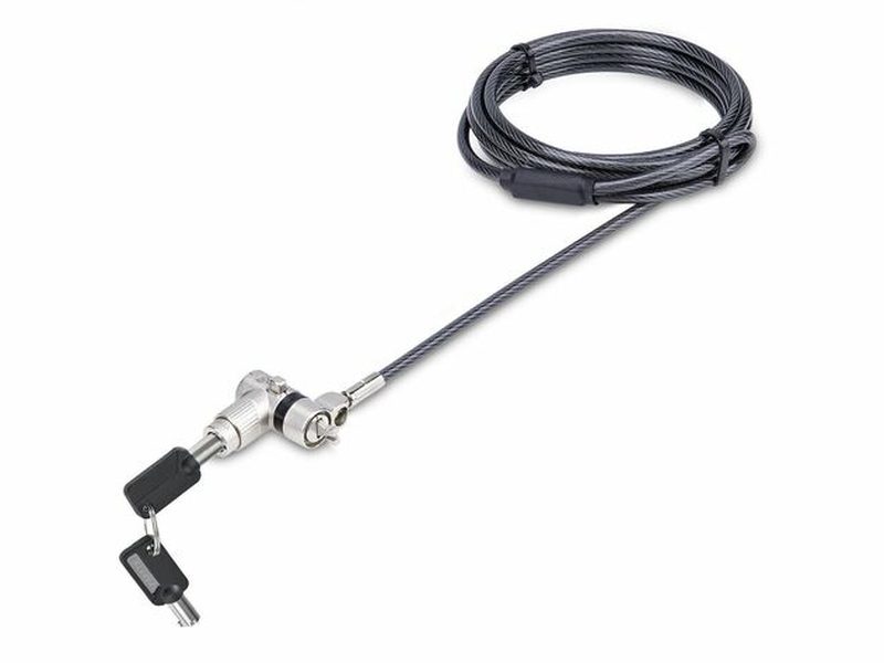 StarTech 3-in-1 Universal Laptop Lock 6.6ft 2m , Master Keyed Locking Cable, Computer Security, Compatible w/Noble Wedge&reg;/Nano/K-Slot, Anti-Theft Cut-Resistant Cable