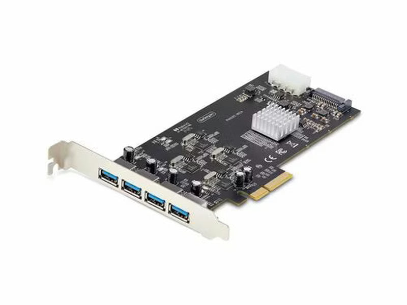 StarTech 4-Port USB PCIe Card, USB 3.2 5Gbps, PCI Express Expansion Card with 4x Independent USB Controllers, 4x USB-A Ports, Windows/macOS/Linux