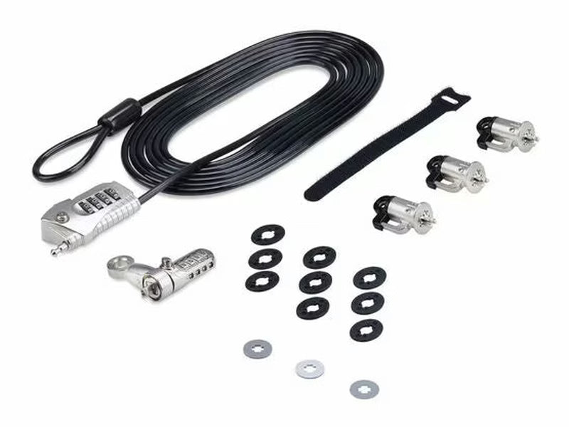 StarTech Laptop/Desktop & Peripheral Lock Kit, Theft-Deterring Security Lock, K-Slot, 9.8ft 3m Steel Cable, 3x Devices, User-Resettable 4-Digit Lock