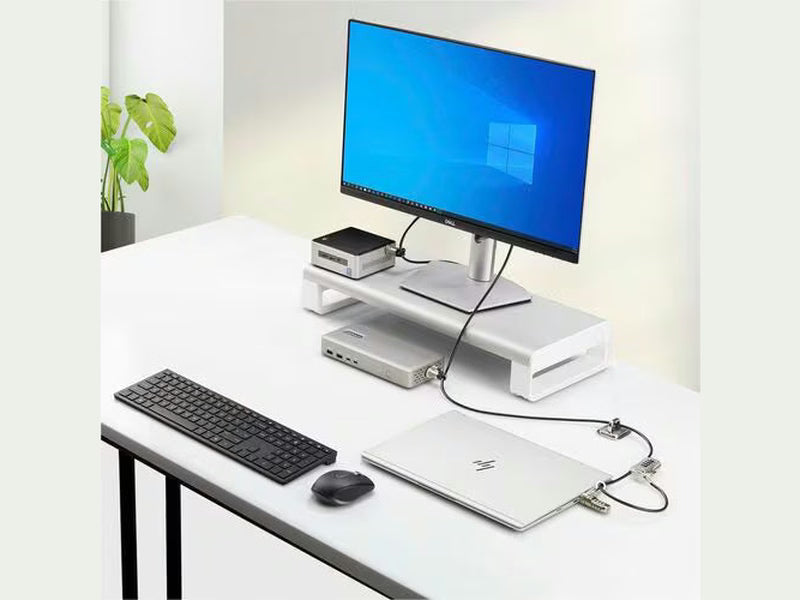 StarTech Laptop/Desktop & Peripheral Lock Kit, Theft-Deterring Security Lock, K-Slot, 9.8ft 3m Steel Cable, 3x Devices, User-Resettable 4-Digit Lock