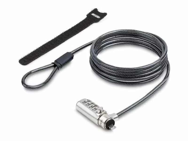 StarTech Slim Lock Noble Wedge Slot Compatible, 6.6ft 2m Locking Cable, Desk Anti-Theft Security For Laptop/Notebook