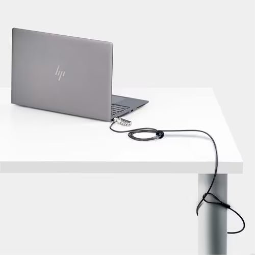 StarTech Slim Lock Noble Wedge Slot Compatible, 6.6ft (2m) Locking Cable, Desk Anti-Theft Security For Laptop/Notebook