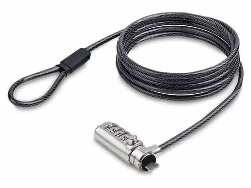 StarTech Slim Lock Nano Slot Compatible, 6.6ft 2m Combination Locking Cable, Desk Anti-Theft Security For Laptop/Notebook Computer