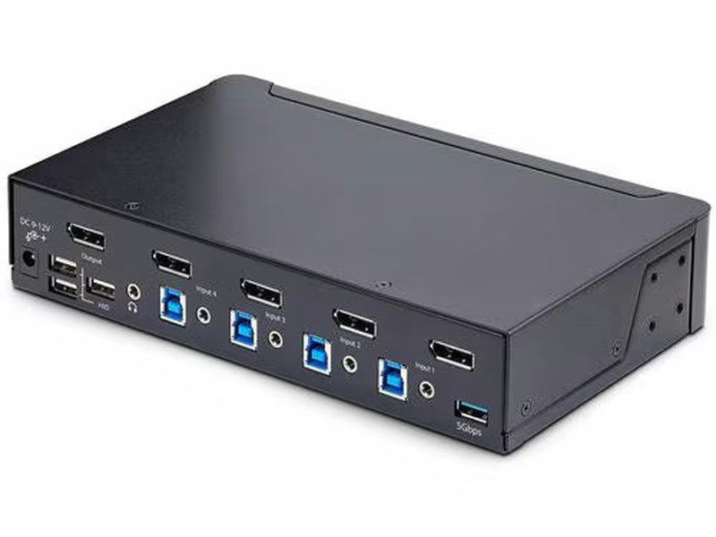 StarTech KVM Switchbox 8K 7680 x 4320, 10 x USB - USB 2.0, 5 x DisplayPort