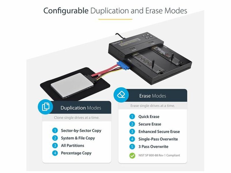 StarTech Hard Drive/Solid State Drive Duplicator - Standalone