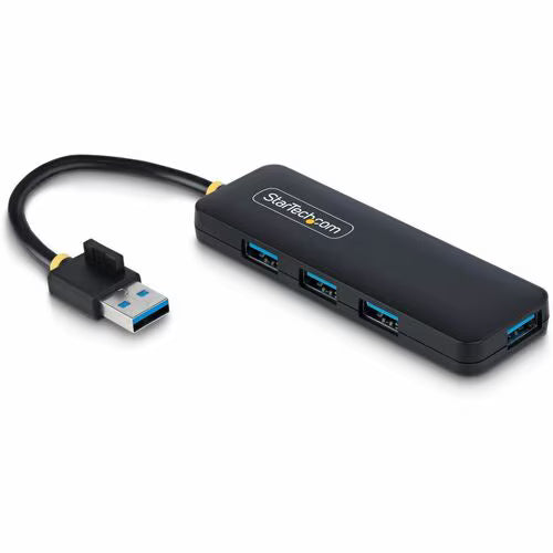 StarTech 4-Port USB-A Hub, USB 3.0, 5Gbps, Small Travel Mini USB Hub