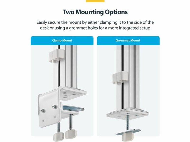 StarTech Six-Monitor Desk Mount with Crossbar, Up To 32-inch Computer Screens